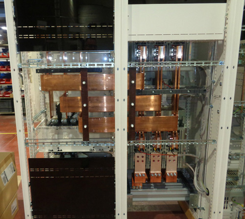 Barres de cuivres armoire électrique réalisé par outils électricien, PLIEUSES, CINTREUSES